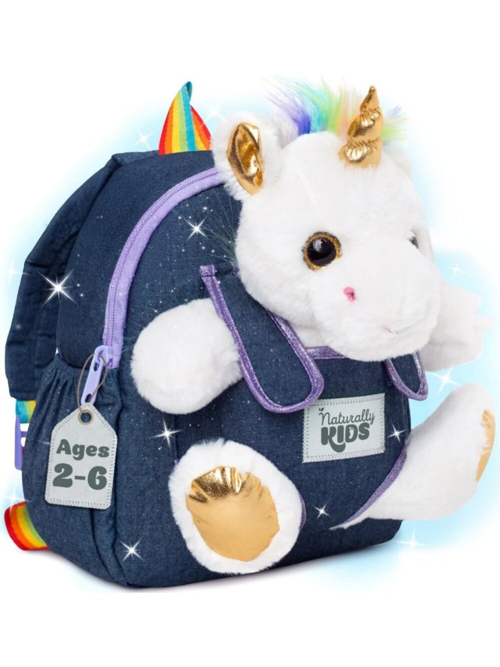 Adorable Toddler Backpack with Plush Unicorn Toy & Pockets - Perfect for Kids!